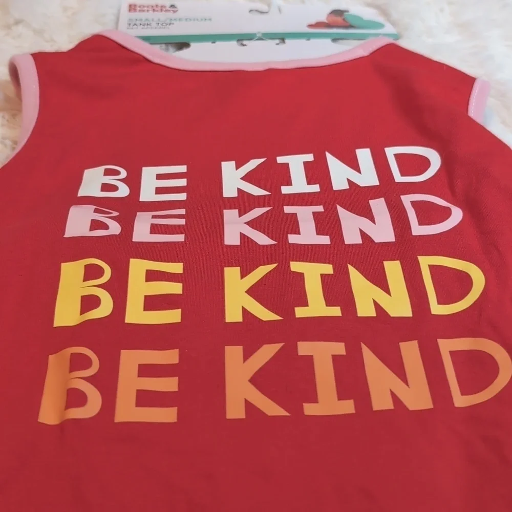Boots & Barkley BE KIND PET Summer Tank Sz M